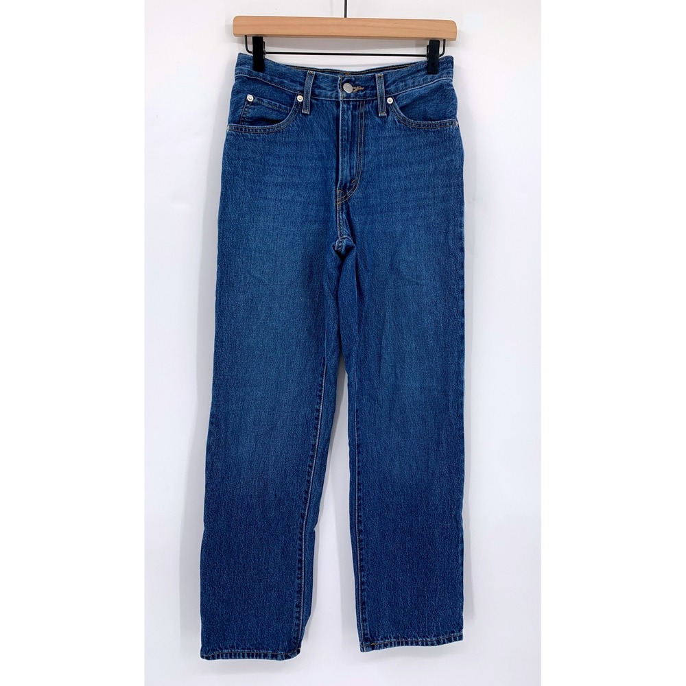 Levis '94 Baggy Jeans Women 25 Blue High Rise Straight 100% Cotton Denim Pants